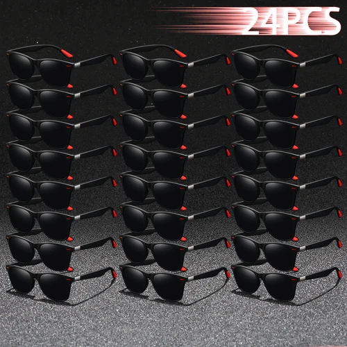 24 Uds. Gafas de sol UV400 de moda para hombres y mujeres para conducir, pescar, senderismo, gafas ligeras coloridas de moda para exteriores