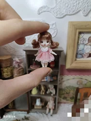BJD doll mini doll girl toy 4cm action cartoon doll desk ornaments birthday gift real baby free delivery project.