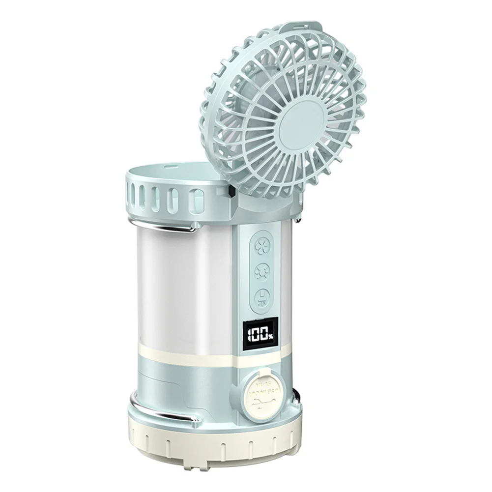 

Водонепроницаемый уличный фонарь для кемпинга 3 в 1, регулируемая скорость вентилятора, светодиодный прожектор и цифровой дисплей с сроком службы батареи