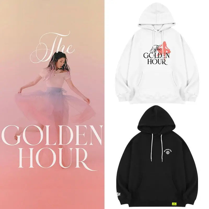 

Singer IU The Golden Hour Hoodies Korean Autumn Loose Sweatshirts Hooded Pullovers Kpop Fashion Lee Ji Eun Same Hoodie For Fans