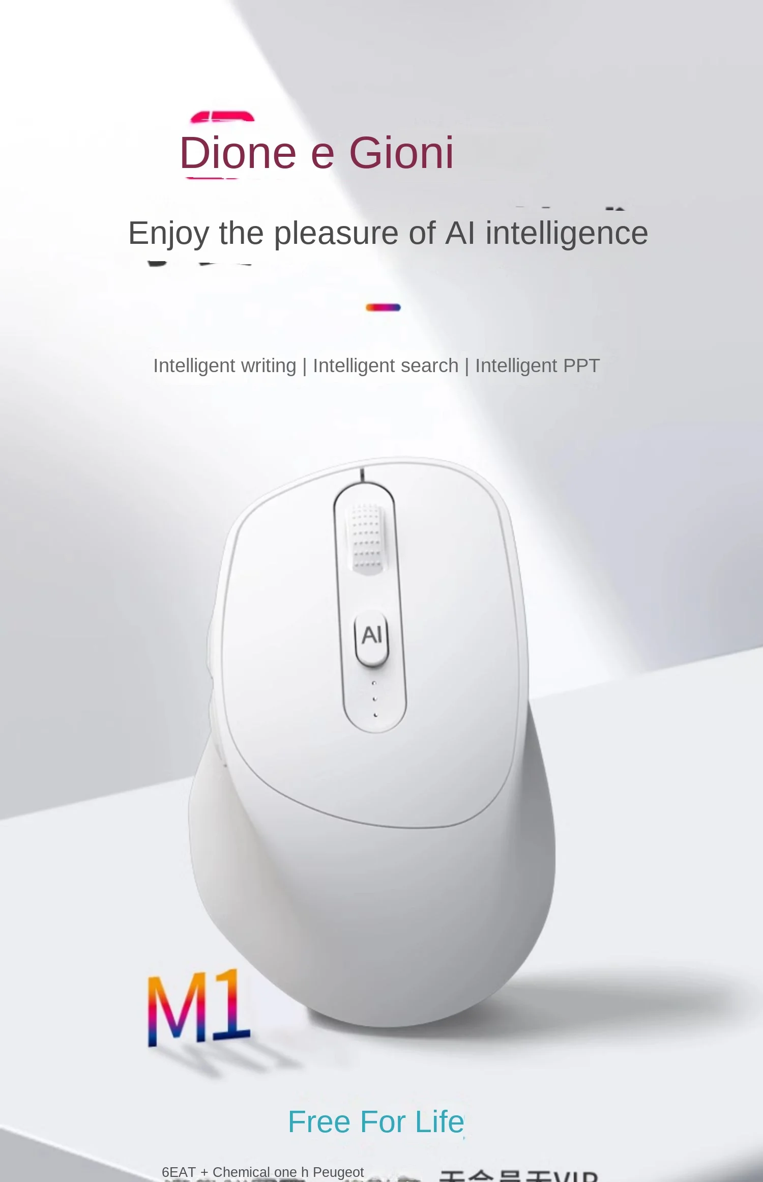 AI artificial intelligence voice mouse wireless Bluetooth voice controlled typing translation writing