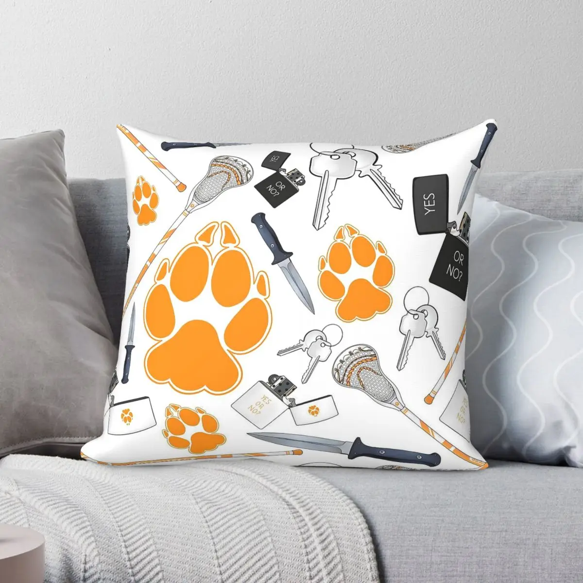 Foxes Foxhole Court Pillowcase Polyester Linen Velvet Pattern Zip Decorative Pillow Case Room Cushion Cover