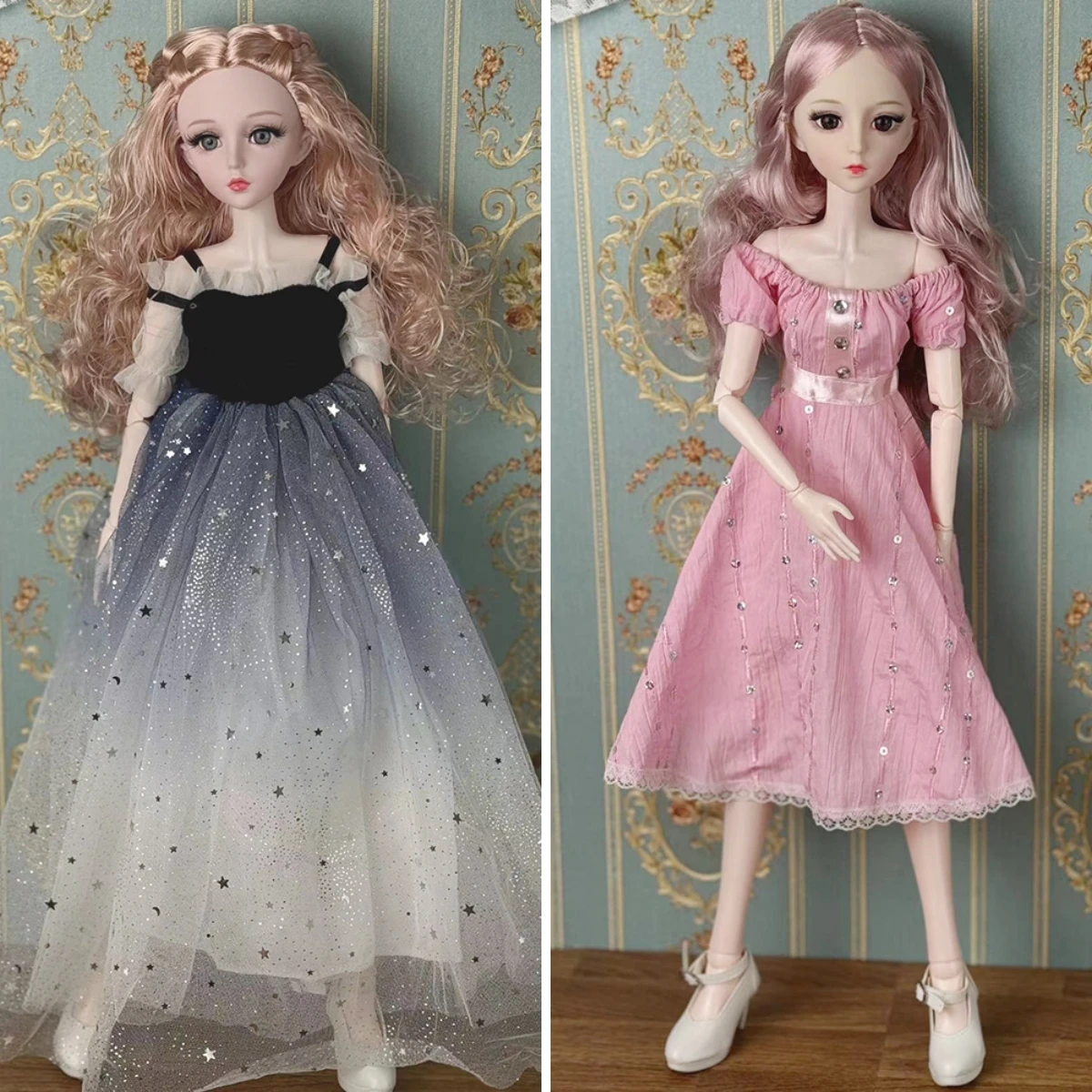 60cm Princess Doll 1/3 BJD Doll Shoes and Clothing Set Multi Joint Mobile Doll Girl Toy Gift