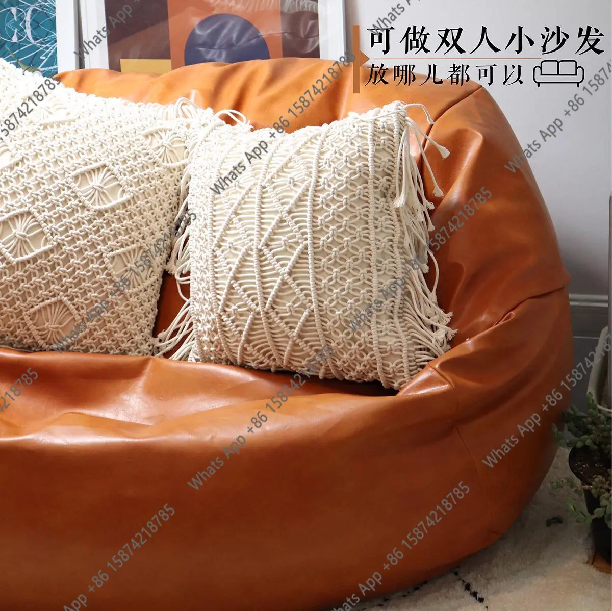 Bn Doucang Lazy Sofa Can Lie Down And Sleep Tatami Bean Bag Leather Chair Creative Balcony Sleeping Room