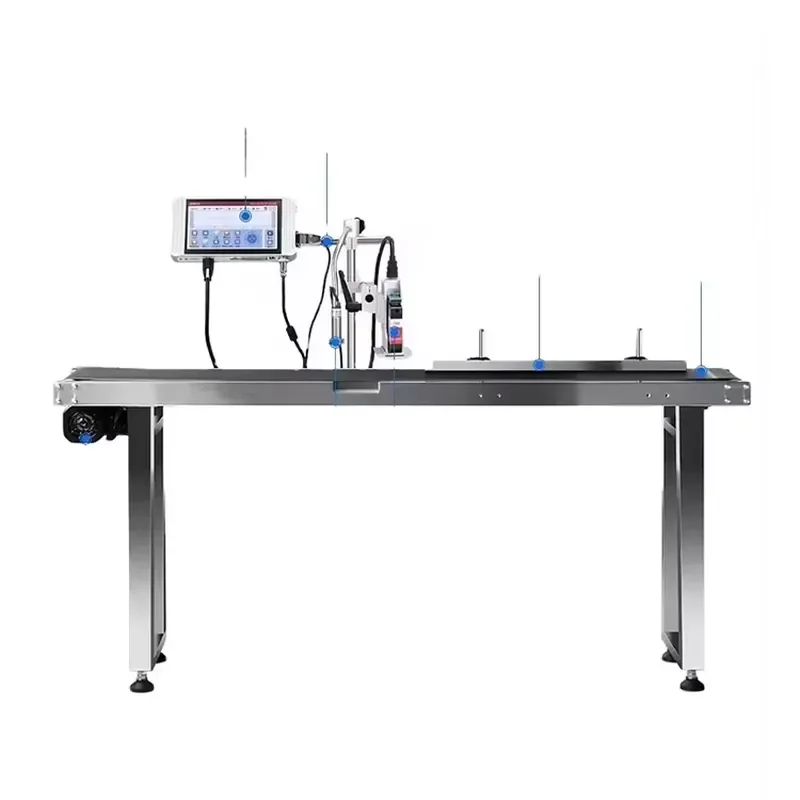 Factory Automatic Batch Printing Print Date Coin Price Bar Code Machine Industrial Online Inkjet Printer