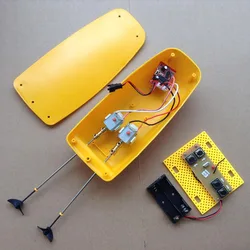 1Set DIY Assembly Mini Ship 130 Double Motor 2.4G Remote Control Model Boat Transmitter Receiver Kit Control Distance 100 meters