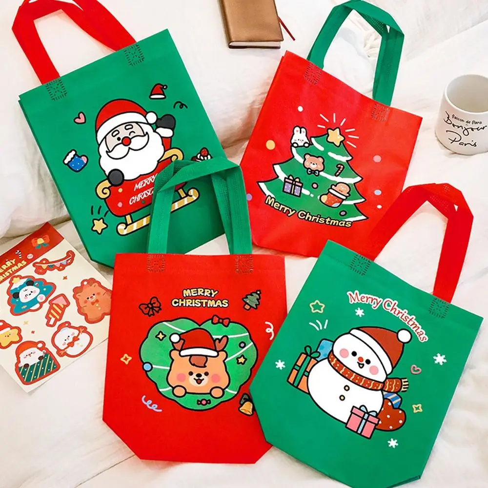 

Portable Christmas Storage Bag Large Capacity Cartoon Pattern Candy Bag Casual Shoulder Bag Top-Handle Bags
