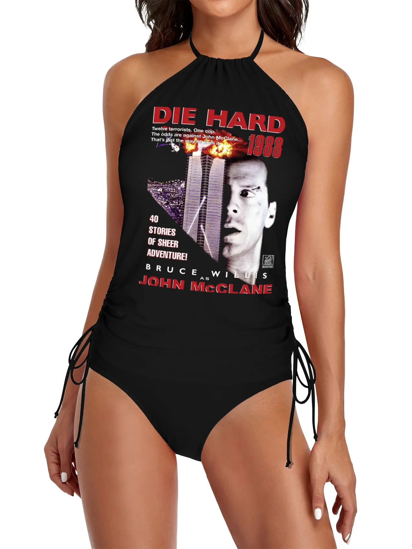 

Die Hard Retro Movie Montage Split Swimsuit Set Sexy swimsuit Women's summer dress Summer dress