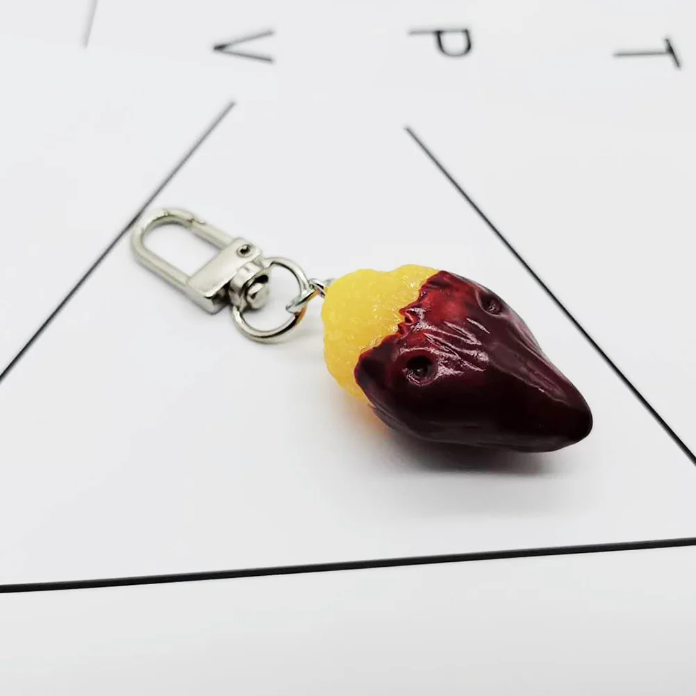 

7pcs Simulated Food Keychain Pendant Durable Bag Charm Key Holder Cute Kids Gift For Birthday Christmas Thanksgiving Graduation