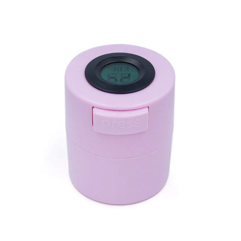 1pcs Eyelash Glue Storage Tank Container with Temperature Humidity Digital Display Grafting Lashes Adhesive Jar Makeup Tool