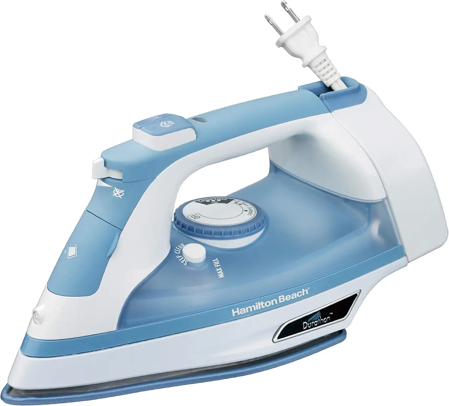Steam Iron & Vertical Steamer for Clothes with Scratch-resistant Soleplate,