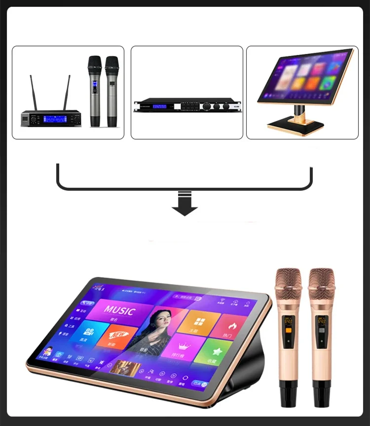 KTV 18.5inch Touch Screen Karaoke Player Wifi Professional Karaoke Machine With Songs Portable Karaoke Machine