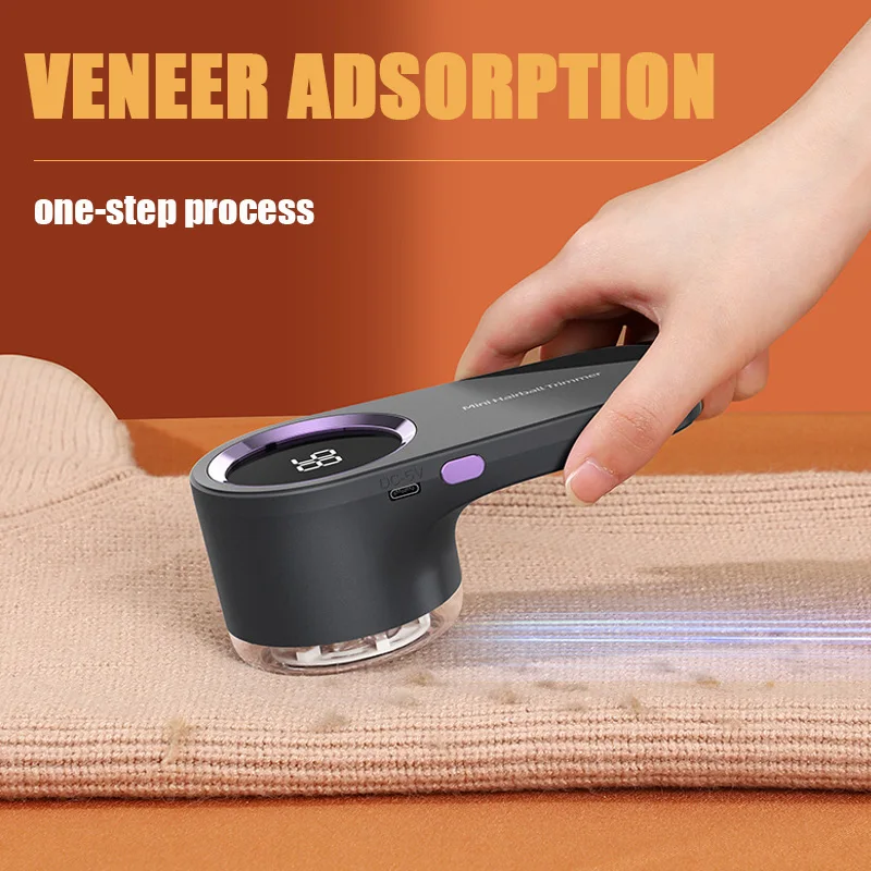 Portable Electric Lint Remover Led Display Rechargeable For Clothes Fabric Shaver Three Levels Household Hair Ball Trimmer