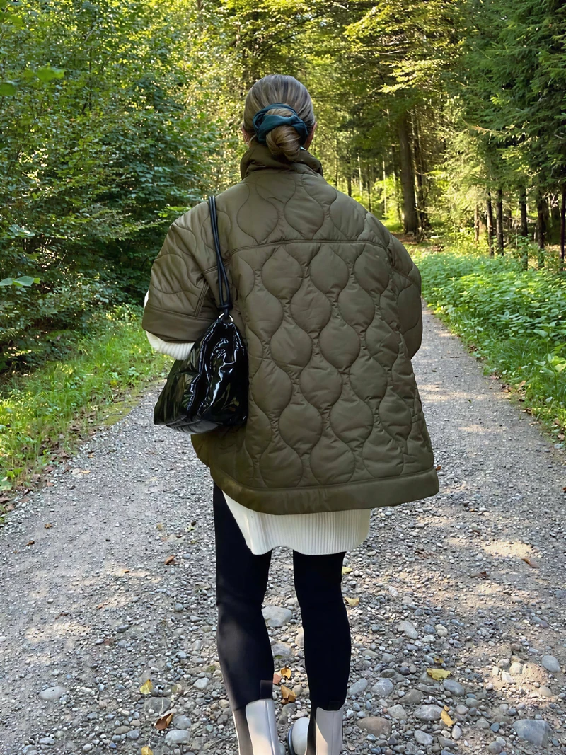 سترات نسائية شتوية وخريفية على الطراز الأوروبي منقوشة واحدة الصدر من الفلانيل أشرطة الشطرنج ذات أربطة حبل للكلية #5