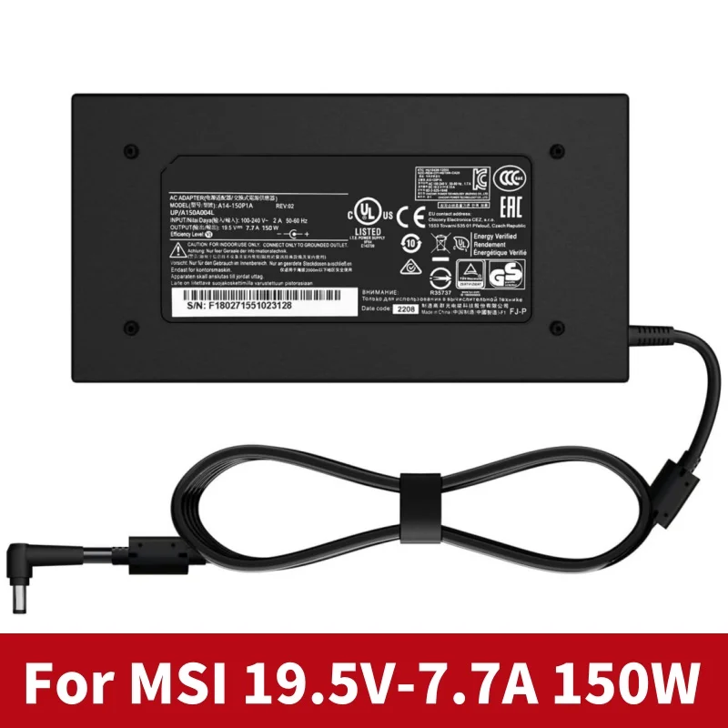 19.5V 7.7A 150W AC Laptop Power Adapter Charger For MSI Chicony GP60 GP62 GP70 GP72 GE60 GE62 GE70 GE72 GS60 GS63 Supply Cord