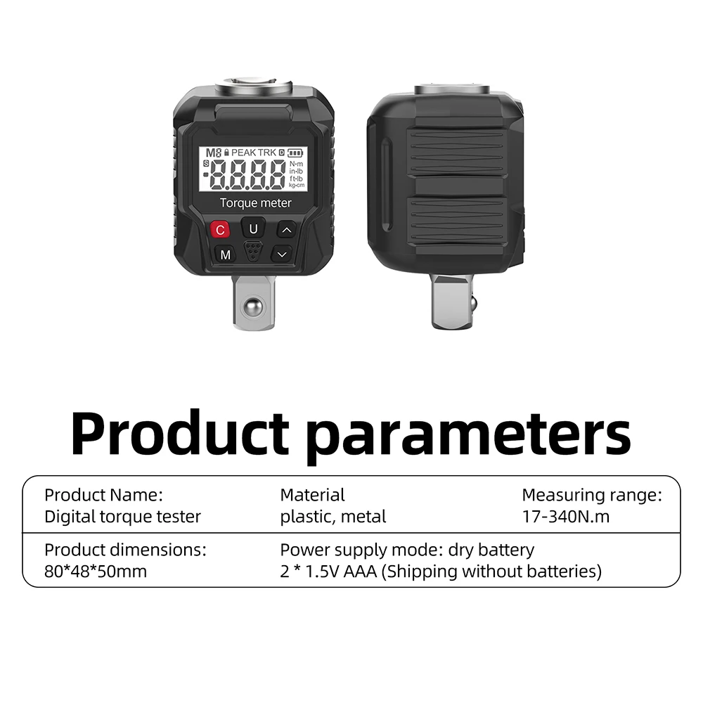 Hochpräziser digitaler Drehmomentschlüssel 1/4'' 3/8'' 1/2'' Elektronischer Drehmomentschlüssel Drehmomentadapter Fahrrad- und Autoreparatur-Handwerkzeugset – Detail 9