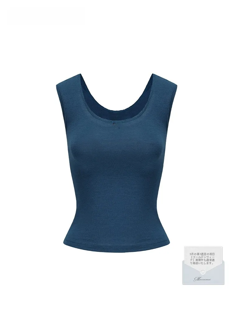 

Slimming Effect Lace Trim Color Vest Moonmoi Island Aosphere Sensation Women's Faion Summer Thin Vest