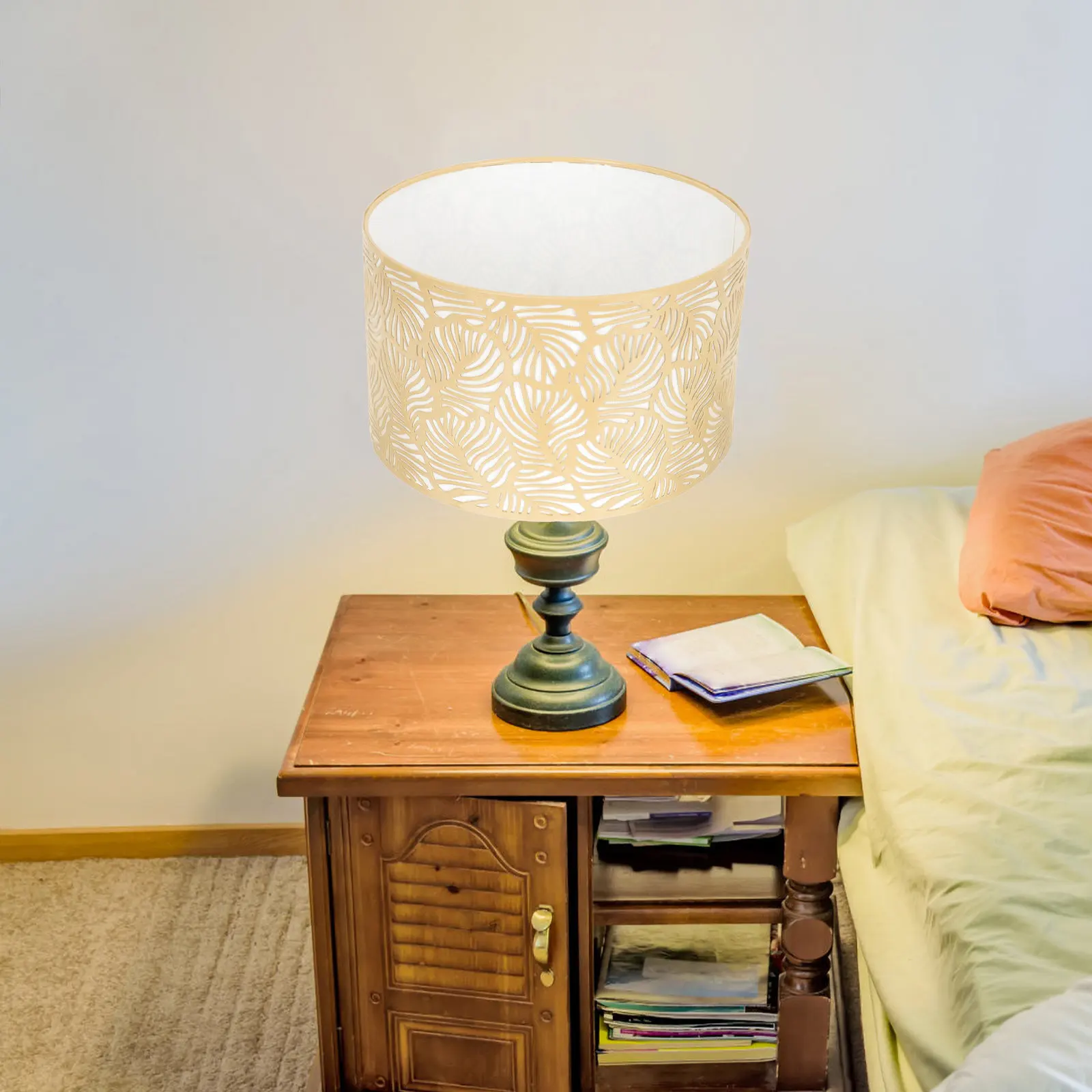 

Metal Lamp Shade Leaf Pattern Hollow Lampshade for Home Floor Light Modern Metal Lampshade Cover Table Lamp Shade