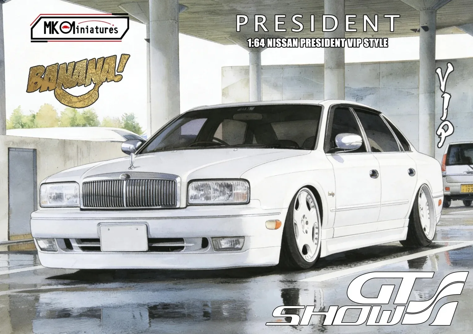 New In Stock Mk Miniatures 1:64 Nissan President Vip Style