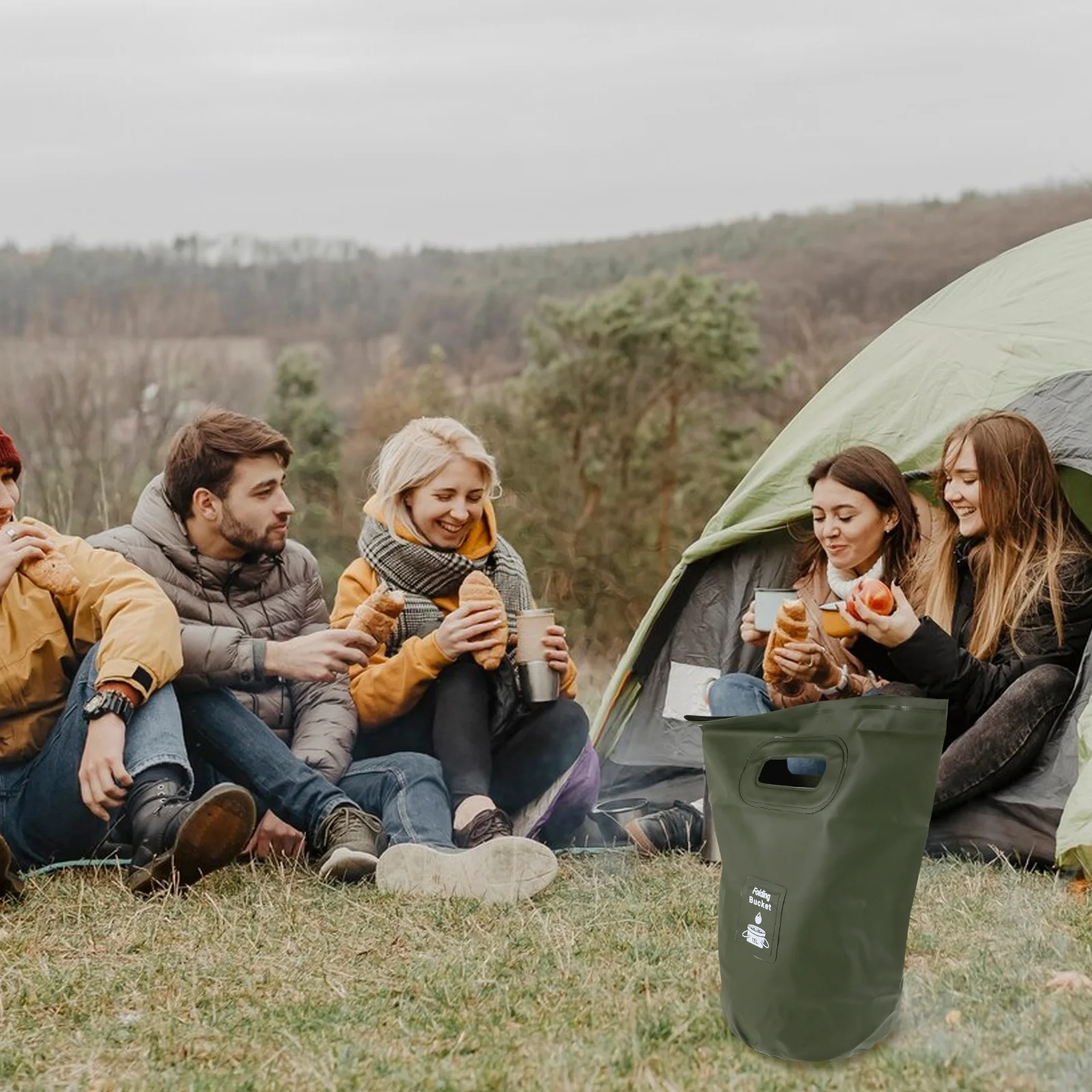 

Foldable Water Bucket Portable Collapsible Multifunctional Outdoor Camping Fishing Storage Wash Basin Bucket for Storage