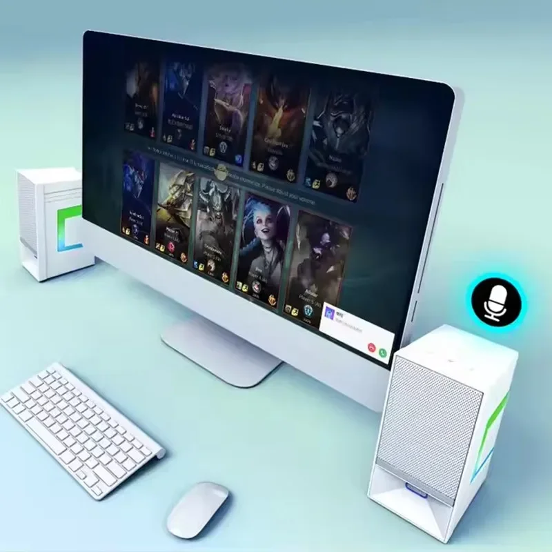 Домашний мультимедийный USB-кабель Компьютерный Bluetooth-динамик Hi-Fi Качество звука 2.0 Стерео сабвуфер Настольная игровая киберспортивная звуковая система