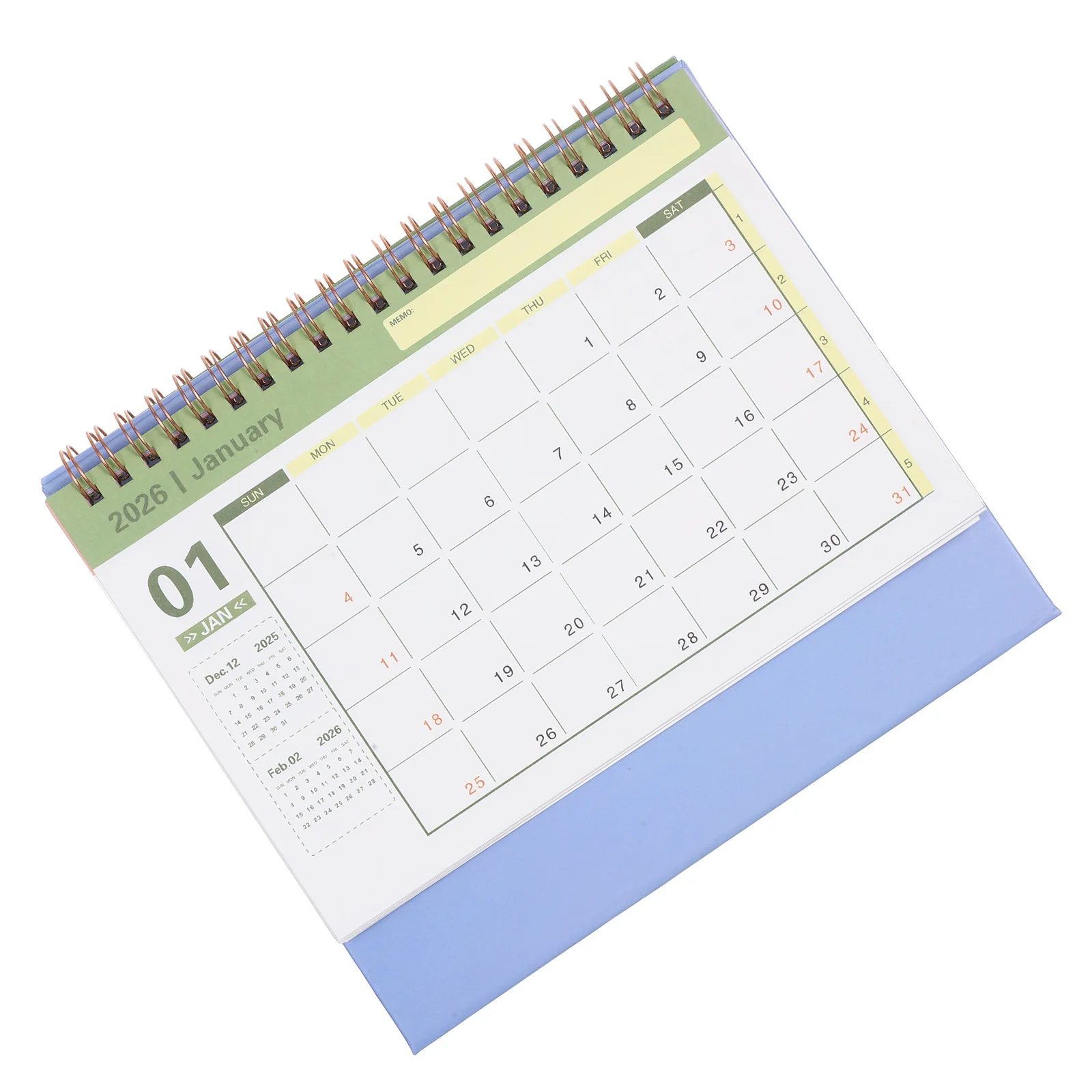 

2026 Desk Standing Flip Small Monthly Planner Compact Thick Paper Desktop Calendar For Home Office School Tabletop