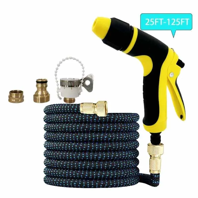 

Multi Functional High-Pressure Car Wash Gun+Expandable Flexible Hose - Ideal Choice For Car Cleaning And Gardening Irrigation