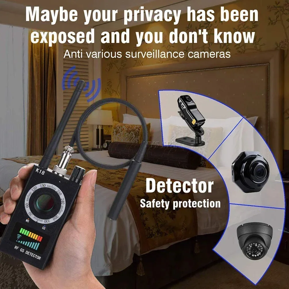 Mini détecteur de caméra cachée espion, Protection de sécurité, Gadgets de piratage, détecteur d'espionnage, Signal RF, Scanner GPS Espia Cámaras dedektör