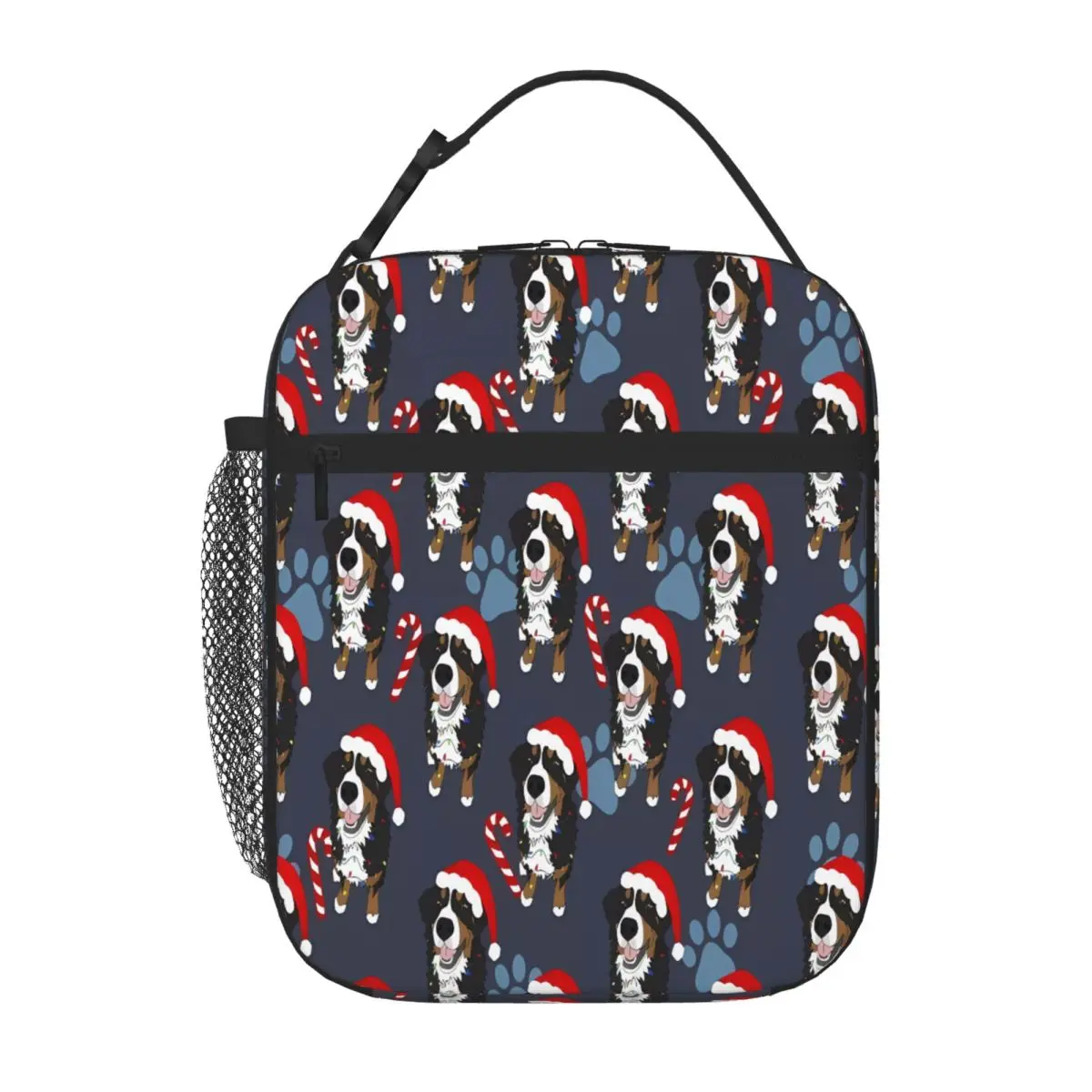 Bestselling Christmas Bernese Mountain Dog Sweet Style Leakproof Lunch Bag Outdoor Construction Neoprene Lunch Bag