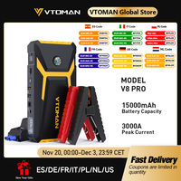 VTOMAN V8 Pro 3000A Car Jump Starter Power Bank 55.5Wh Car Starting Device Fast Charging Car Battery Charger Booster