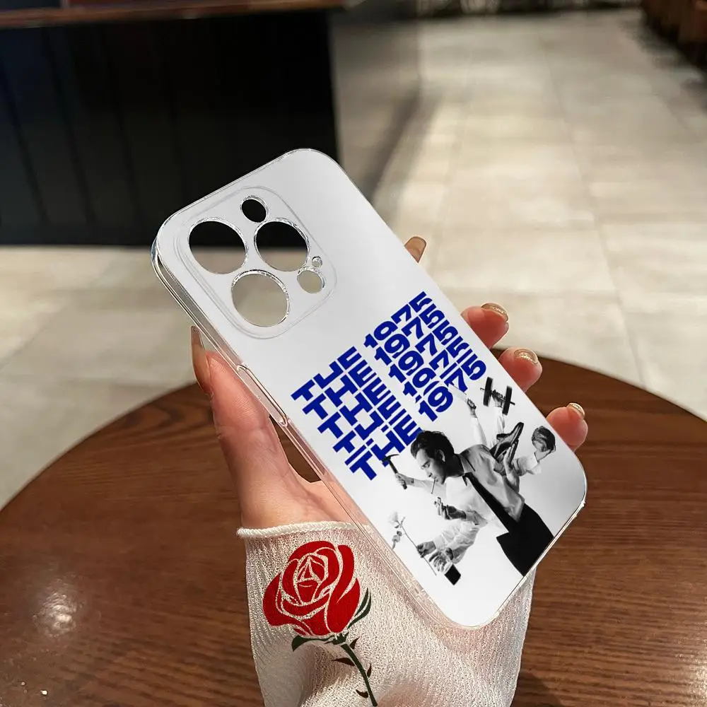 The 1975 Band Rock Phone Case Transparent for iphone 15 14Pro 11 12 14 Pro Max Mini 6 6s 7 8 Plus X XR XS SE2020 Cover