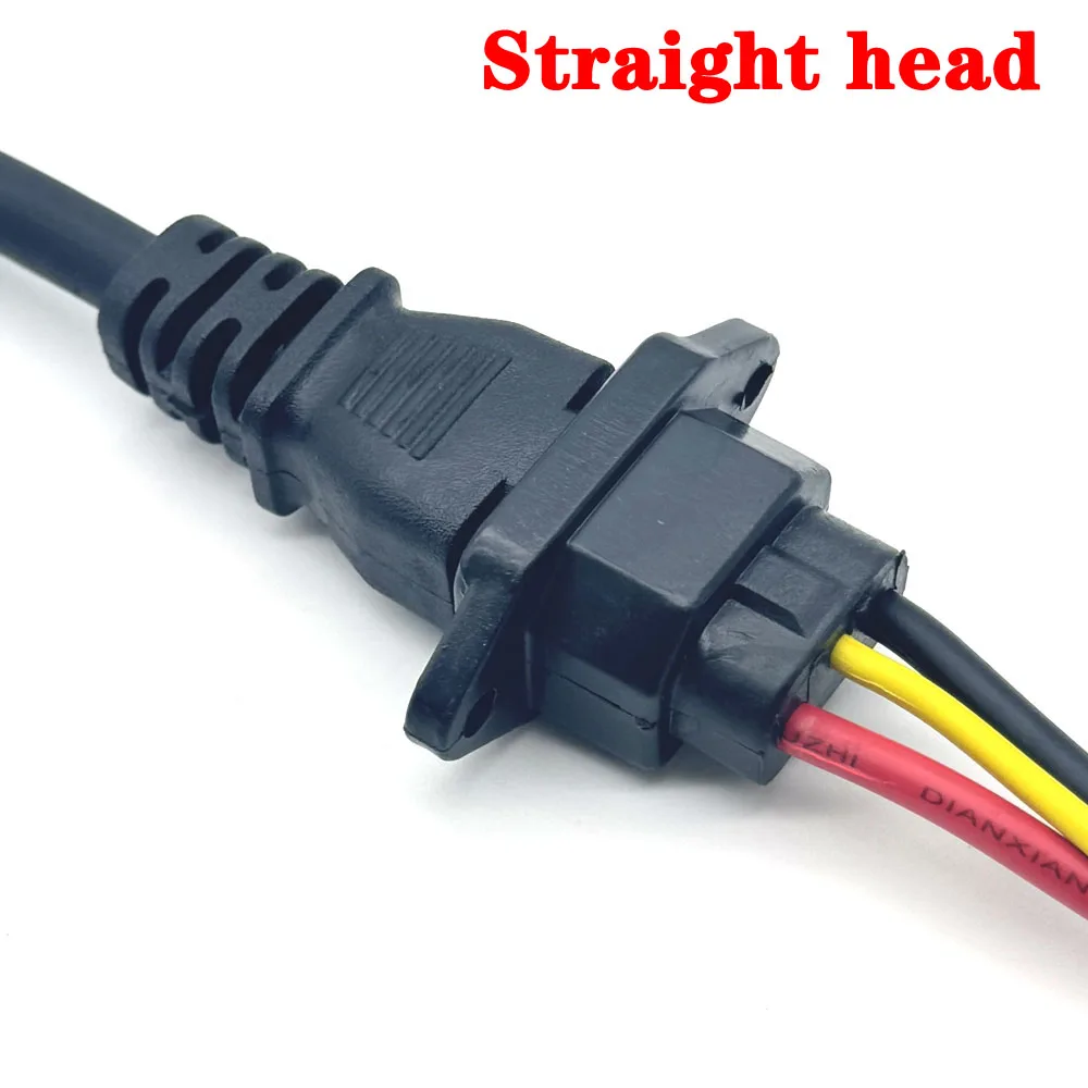 Batterieanschlussstecker, drei vertikale Ladebuchsen, Winkelstück mit Drähten, 10A-Kabel für 36V 48V Universal E-Bike Scooter – Detail 8