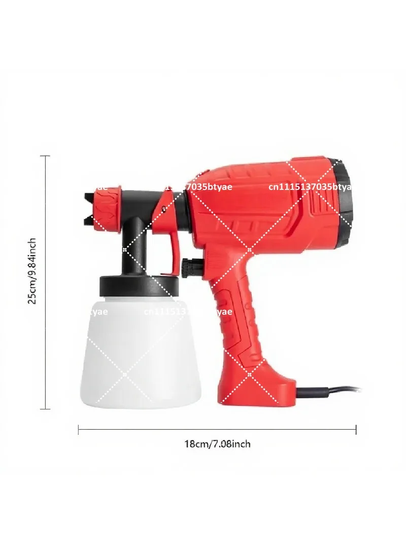 Cordless High Power Paint Sprayer, Portable Electric Spray Gun with Rechargeable Battery, Fine Atomization
