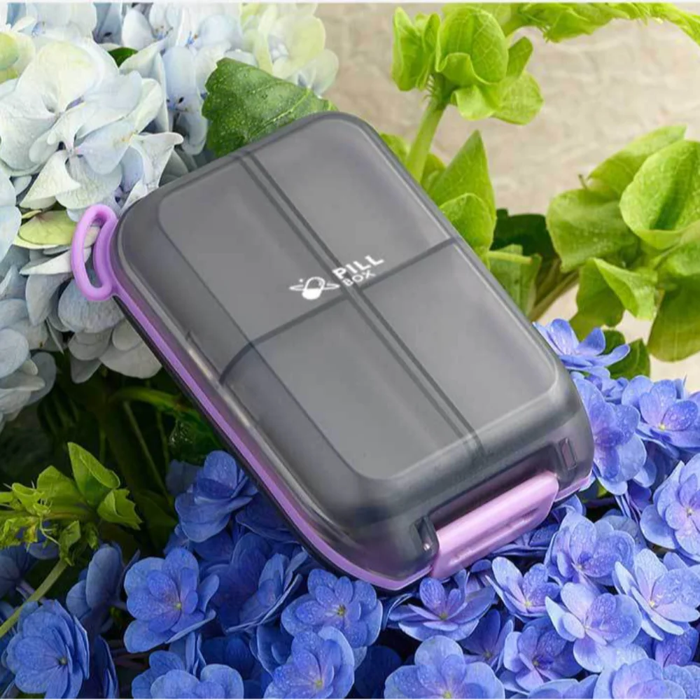 Silica Gel Travel Pill Dispenser Translucent Dustproof Mini Medicine Box Against Moisture Durable Weekly Pill Case Jewelry Box