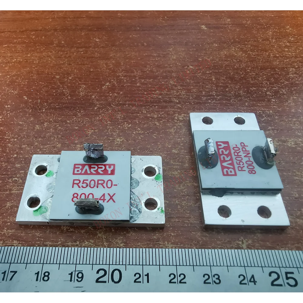 Resistencia con brida BeO de 800W, 50Ω, R50R0-800, 800 vatios, 50 ohmios, tolerancia de resistencia de ± 5%, R50R0-800-4x de alta potencia nominal