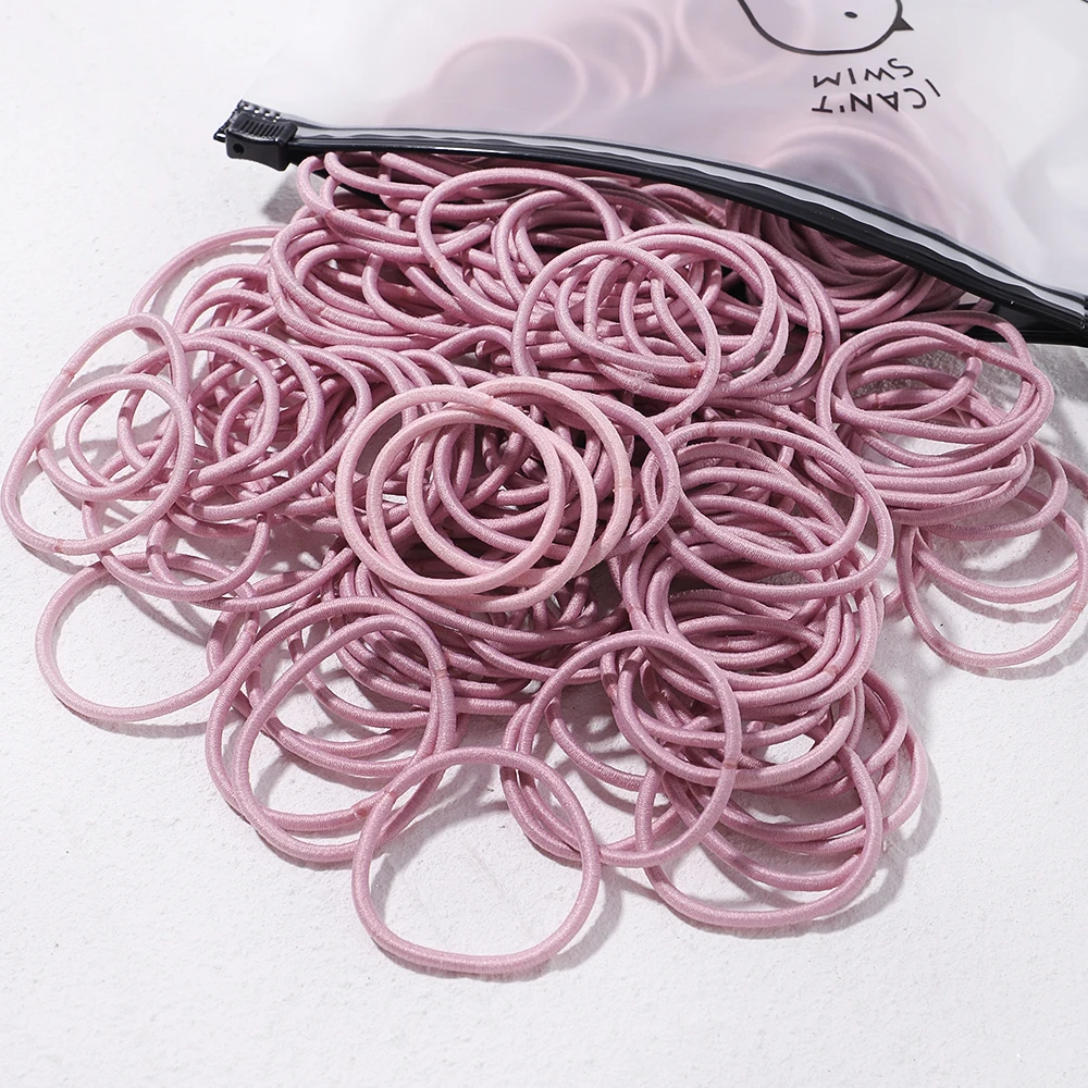 30/50/100PCS Girls Solid Big Rubber Band Ponytail Holders