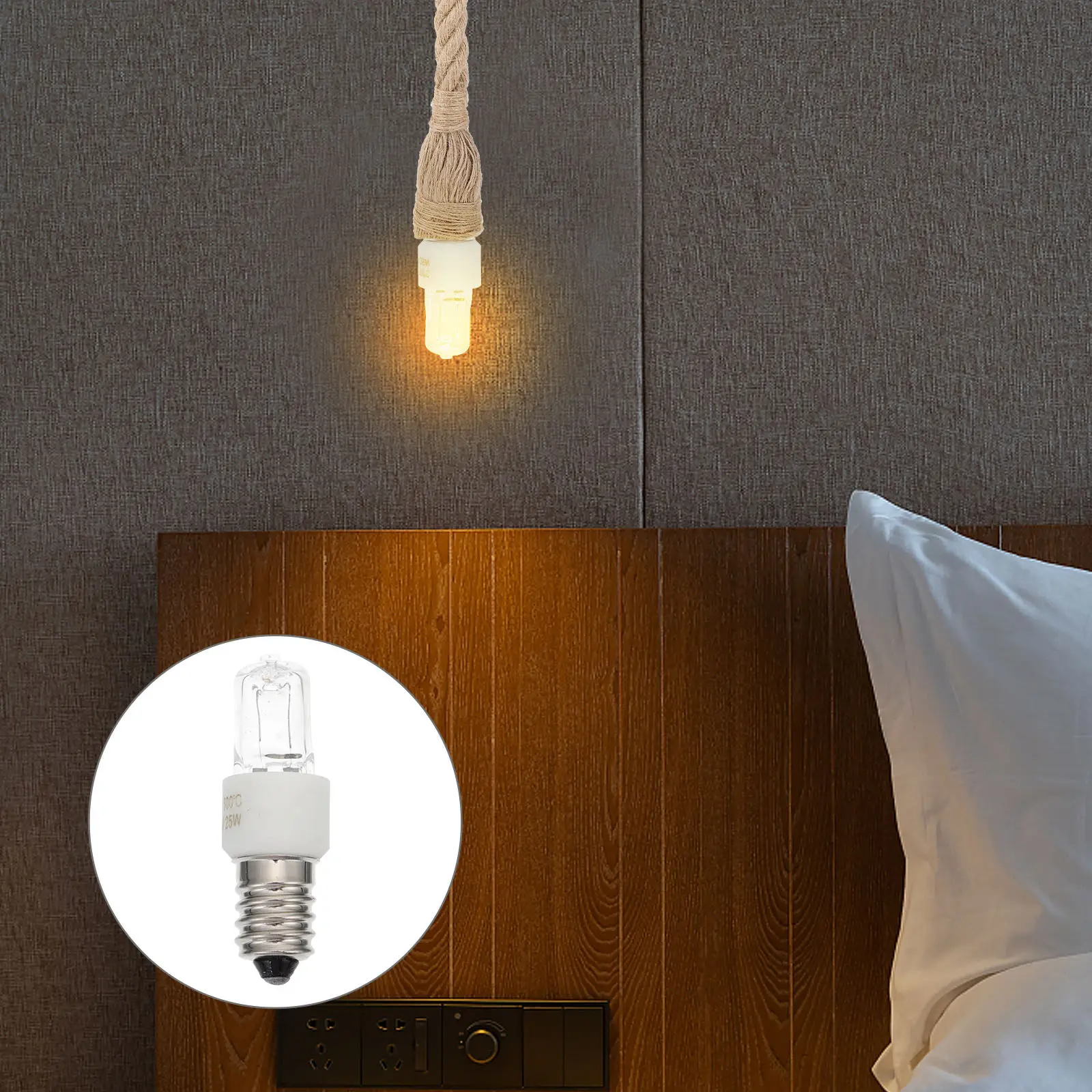 

1Pcs Microwave Oven Bulb E14 Base 25W 230V Replacement Light Bulb for Oven Appliance Night Light Long Lifespan
