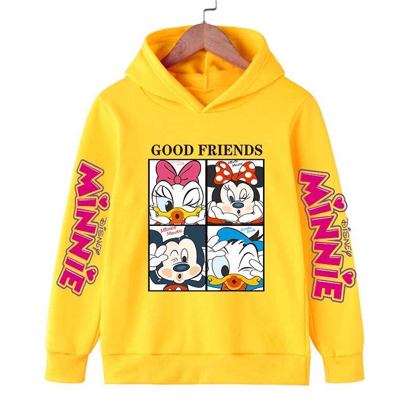 Hot Sale Hoodies Manga Anime Mickey Minnie Disney Mouse Hoodie Children Clothes Kid Girl Boy Sweatshirt Hoody Baby Top