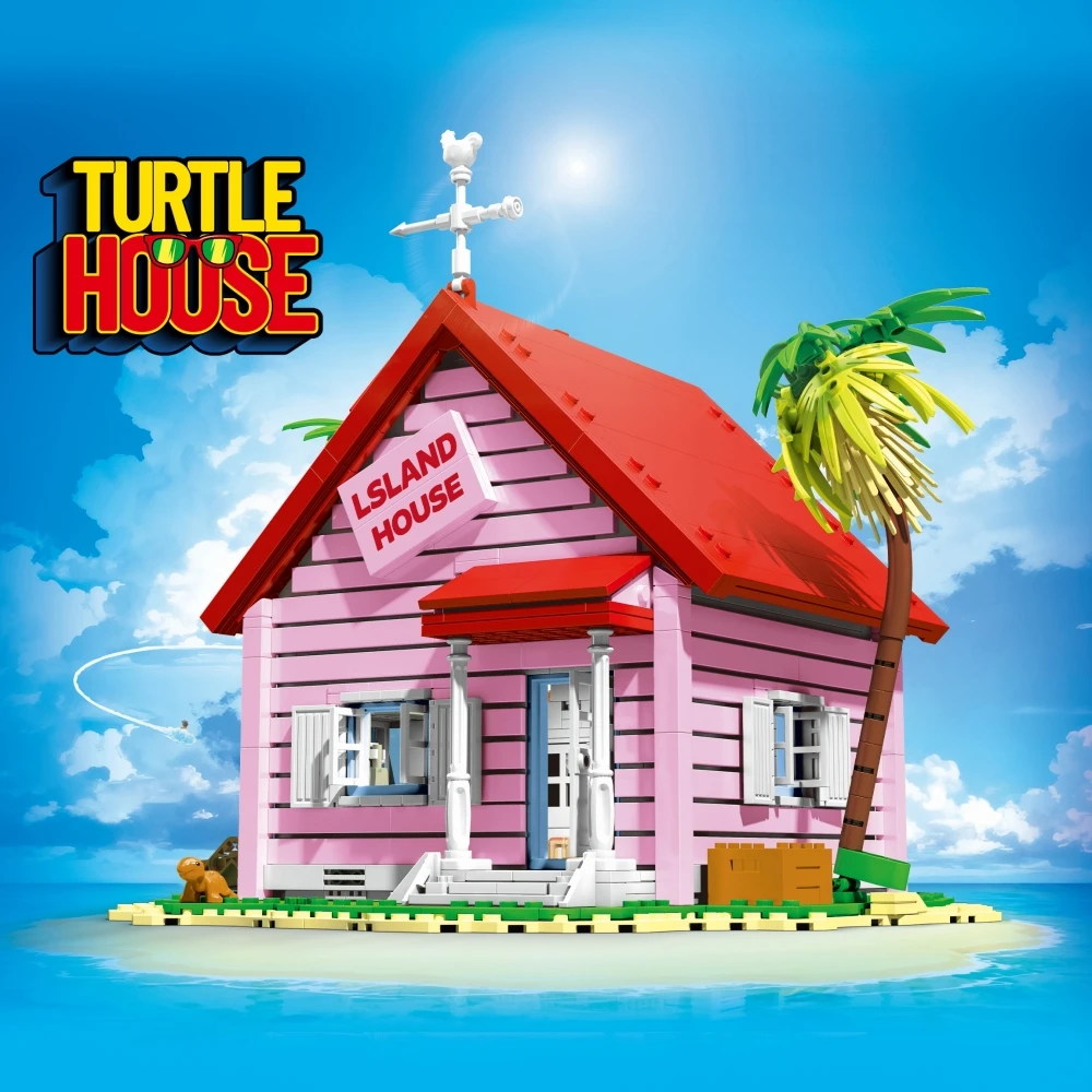 Creative Building Blocks Set Island House Seaside Villa Wooden Cabin Model DIY Assembly Bricks  Toys for Kids Birthday gifts