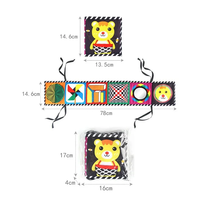 몬테소리 아기 시각 자극 카드 흑백 고대비 어린이 교육 감각 그림 아기 인지 침대 옆