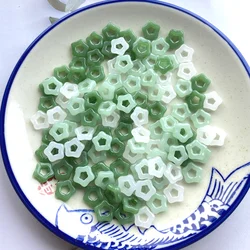 10pcs DIY Natural Jade Agate Five Pointed Star Beads Accessories Fashion Real Jewelry Gemstone Stone Amulet Best Selling Gifts