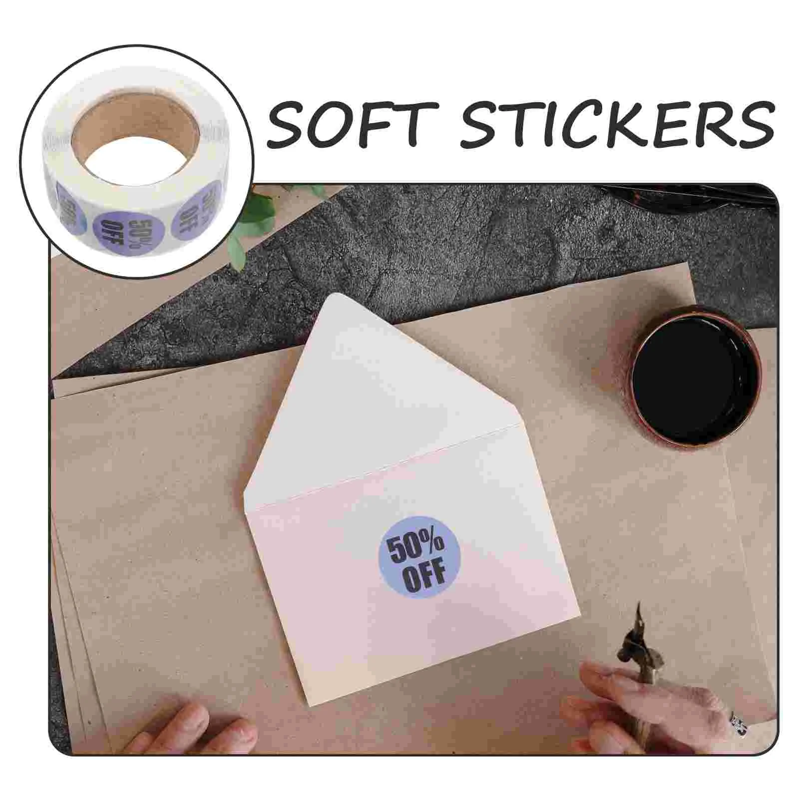 Self-adhesive Label Circle Percent off Decals Labels for Retail Store Stickers Discount