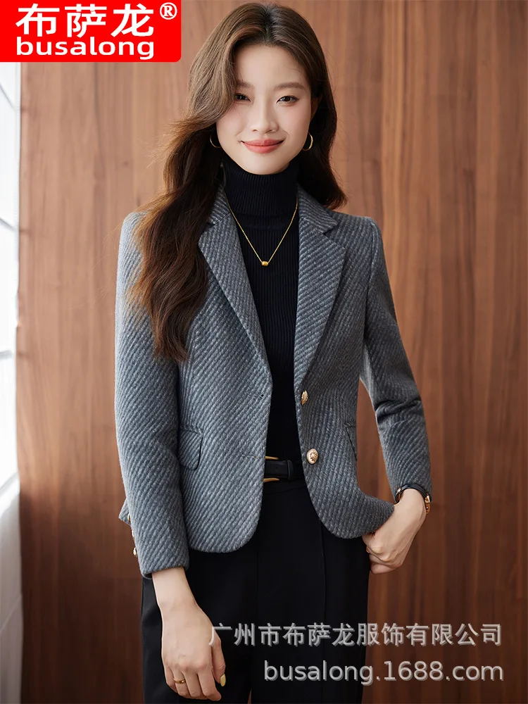 2025New Stilvolle Mode Anzug Casual frauen Langarm Professionelle Blazer Formale frauen Einzel Jacke Workwear8688