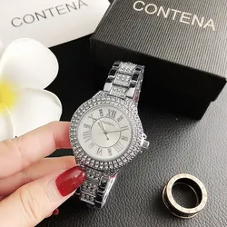 Top Brand Women Watches Luxury Fashion Diamond Ladies Quartz Wristwatch Stainless Steel Strap Elegant Clock Gift For Women Reloj