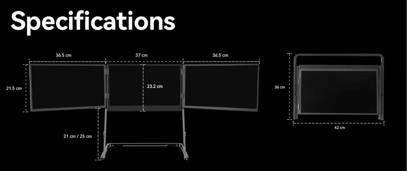 OEM Laptop Display Portable Screen Extender Dual Triple Quad Four  Tri Screen Monitor for Laptop 15.6 Inch 1080P LCD TYPE C