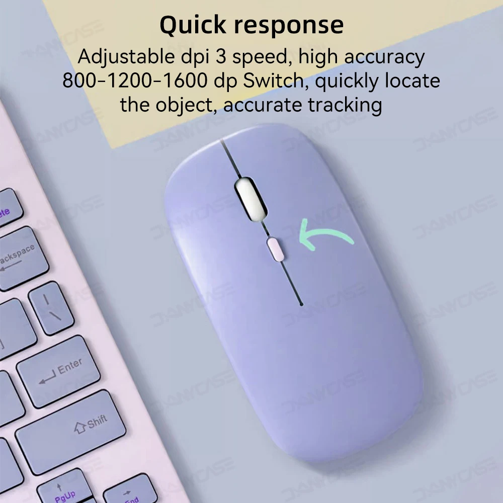 Wireless Mouse Bluetooth-compatible Computer Mouse Silent Rechargeable Ergonomic Mouse Optical Gaming Desktop PC Laptop