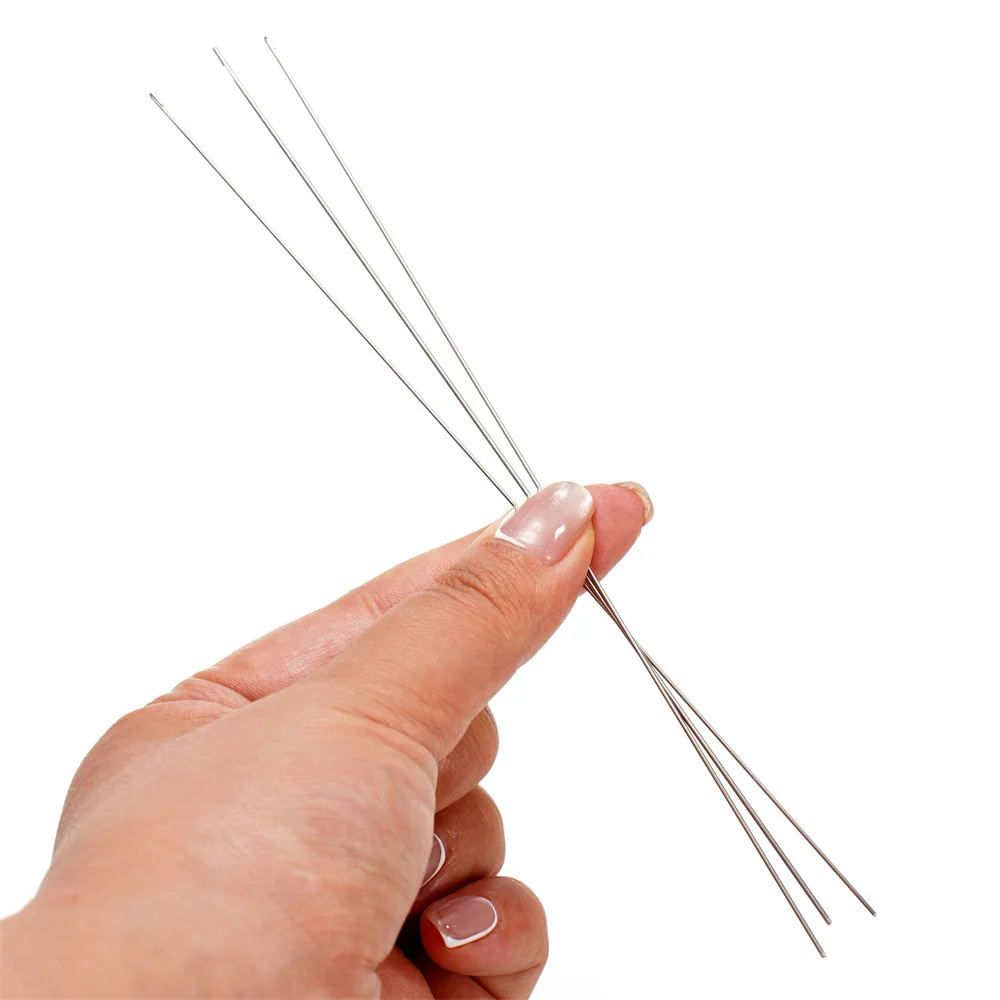 1Pcs Multiple Specifications Stainless Steel Bead Crochet Lead Sharp Instrument String Wear Pearl Jewelry DIY Accessories Tools