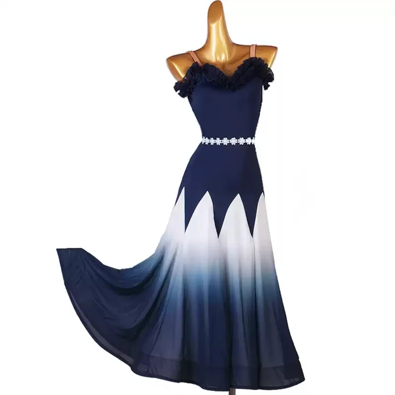 

New Female Dance Dress Fashion Modern Skirt Woman Competition Performance Costume Ballroom Prom Waltz Match Practice Wear