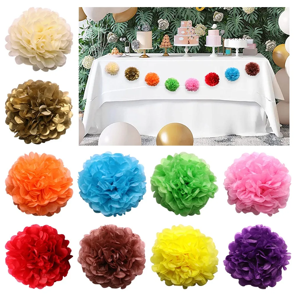 DIY Craft Paper Tissue Paper Flower Home Decoration Wedding Party Paper Flowers Ball Birthday Favors Paper Flower