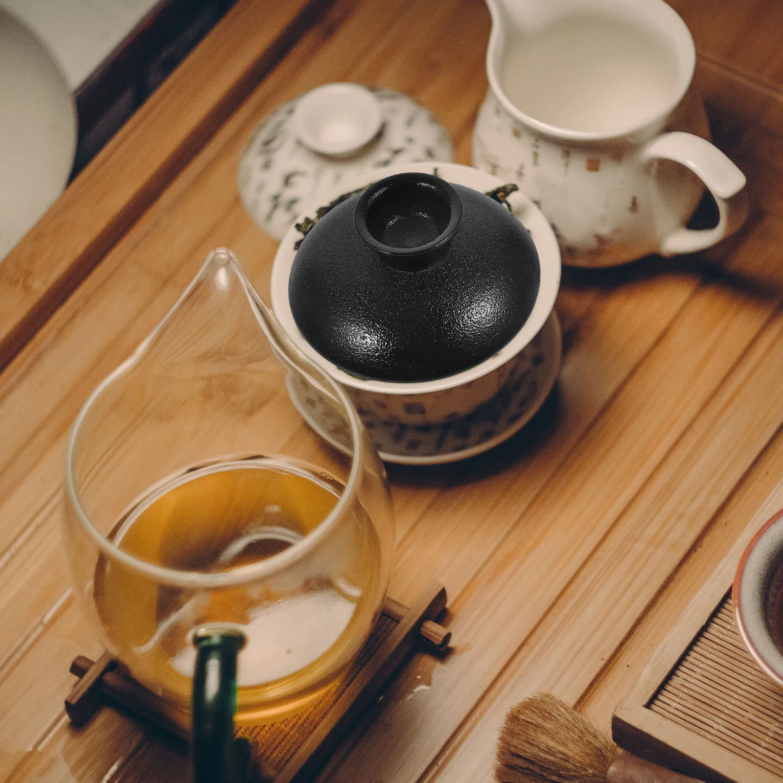 

2Pcs Ceramic Tea Cup Covers Replacement Heat Resistant Reusable Mug Lids for Hot Drinks Tea Accessories Cup Covers